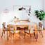 Juego de comedor con 6 Sillas WIND 1,8 Color Off/Nature