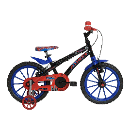 Bicicleta Aro 16 - Baby Lux - Preta Con Kit Azul