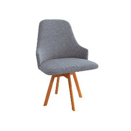 Silla Suria Linho Color Gris Oscuro