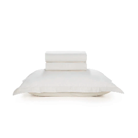 Cubrecama Liss con 1 funda - 1 plaza y media - Blanco - Karsten