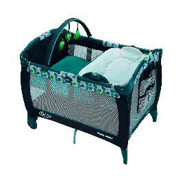 Corral para bebé - 34.4cm x27.8cm x82.60cm - gris/verde graco