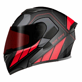 Casco HRO 3400 LED/SUPA/negro mate-rojo/XL