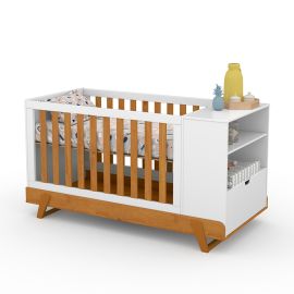 Cuna Maxx color freijo/blanco opaco