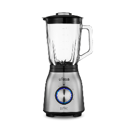 Licuadora - 1000 W - Jarra Vidrio 1,5 Lts. - 4 Velocidad/Turbo 6 Cuchillas - Ufesa