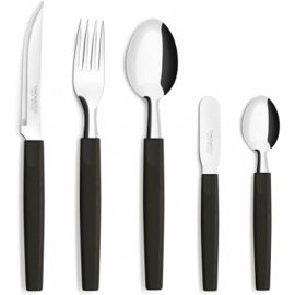 Juego de cubiertos de 28 piezas Simonaggio Belize color Negro