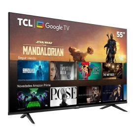 TV TCL 55 UHD 4K SMART, HDR, GOOGLE TV, MANDO DE VOZ LIBRE, TIENDA AMIGA