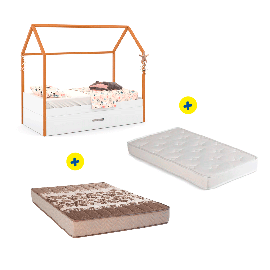 Combo cama kids live /cama aux + 2 colchón Sonolev D26