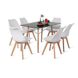 Juego de comedor amora 6 sillas color blanco