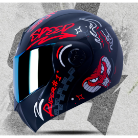 Casco abatible ICH 3110 SM no fear/color negro mate-rojo XL