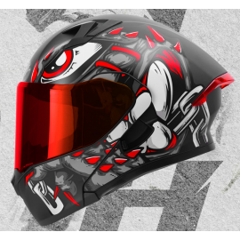 Casco abatible ICH 3120 IR RJ grunger/color negro mate-gris XL