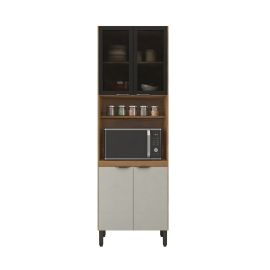 Multiuso Firenze 4 puertas -2 c/espejos color almendra/blanco 