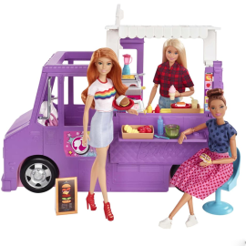 Barbie camioneta de comida rápida / mattel / color morado