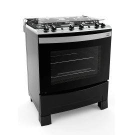 COCINA HOMETECH 5H DECORATO MAXXI C/GRILL ELÉCTRICO NEGRO 220V+INSTALACIÓN