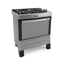 COCINA HOMETECH 5H PIACERE VETRO INOX 220V CON ROSTIZADOR + INSTALACIÓN