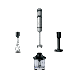 Miniblender Mixer Hometech 1200W Negro C/5 Accesorios