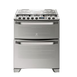 COCINA ELECTROLUX 5H INOX 76DXR C/DOBLE HORNO + TIMER + GRILL