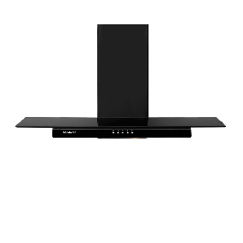 Campana línea recta vidrio negro - 90 cm - Suggar