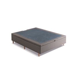 Somier Box Bau 2 Plazas - Color Marrón Oscuro