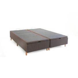 Somier Box Bau 2 1/2 Plazas - Color Marrón Oscuro