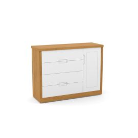 CÓMODA TUTTO NEW LAQUEADA BLANCO OPACO/FREIJO 20262
