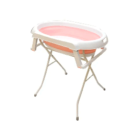 Bañera Plegable para Bebé - Rosado/ Blanco - Cutie Baby