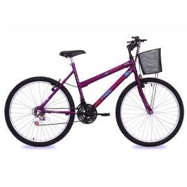 Bicicleta Free Action Aro 26 color Violeta  con Cesta 