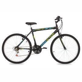 Bicicleta Free Action Aro 26 color Negro  con Azul y Verde 