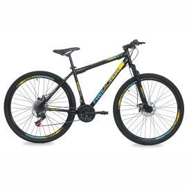 Bicicleta Free Action Aro 29 color Negro  con Azul y Amarillo 