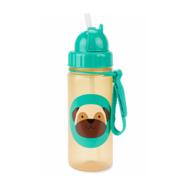 Botella con bombilla perro pug Skip Hop