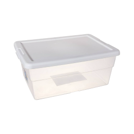 Caja organizadora 16QT transparente blanco Sterilite 764-16448012ED