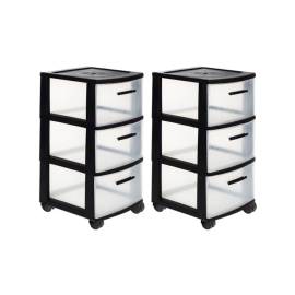 Cajonero eclypse transparente/negro - MQ 735-547-NEG