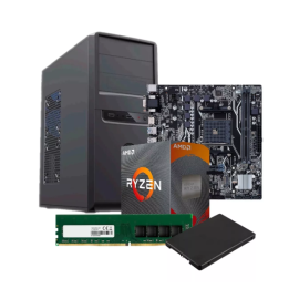 PC de escritorio CC560 FS R7 5700G TJ Mad Prime A520M-K RAM 8 GB Corsair HDD 1 TB SSD M.2 256 GB Lexar