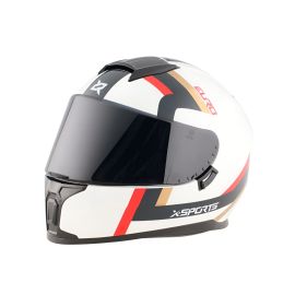 Casco Xsport M66 Sun Visor Euro blanco azul 