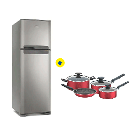 Refrigerador 370 Ltrs. Continental + Batería De Cocina 4 Piezas Tramontina