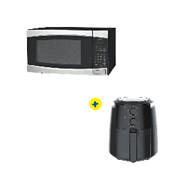 Microondas Hometech 43 ltrs negro + Freidora Hometech 3,5 lts 