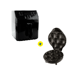 Combo freidora digital Hometech 5.5 lts + Cup cake maker III Britania