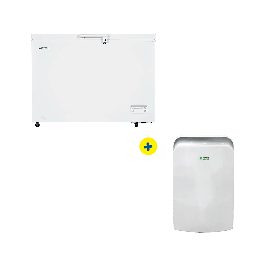 Combo Aire Acondicionado Portátil Hometech 12 k BTU Frio/Calor + Freezer Hometech 308 Lts Blanco, Electronic Control