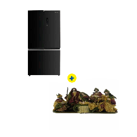 Combo Refrigerador 522 Lt. Hometech Negro, No Frost, Multidoor + Nacimiento 29 Cm