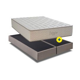 Combo 2.5 Plazas Colchón Carmine + Somier Lino Beige 