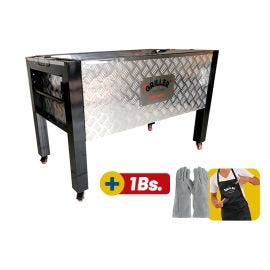 Combo Griller caja china Diamante 20 Kg.+  Guantes y Mandil