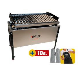 Combo Griller caja china Inox Duo 20 Kg +  Guantes y Mandil