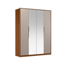 Ropero Attore de 4 puertas color noguera touch / nude prime 