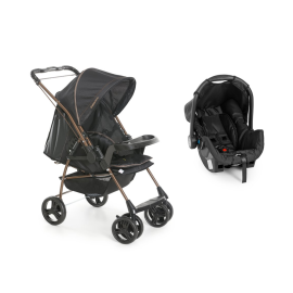 Coche para bebé Milano reversível travel system en color negro/cobre 1017PTC