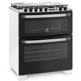COCINA ELECTROLUX 5H NEGRA 76DBR C/DOBLE HORNO + TIMER + GRILL