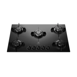 Cocina encimera Electrolux 5 H negro vidrio templado - KE5GP