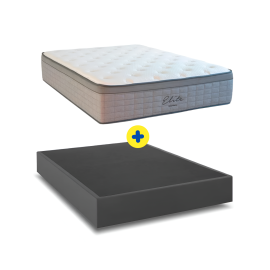 Combo Colchón Elite + Somier gris 2.5 plazas