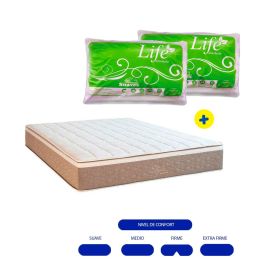 Combo Colchón Style 2.5 Plz + 2 Almohadas Life