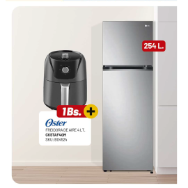 Combo Refrigerador LG 254L + Freidora de aire Oster 4L