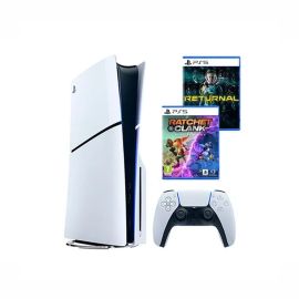 Consola Sony PS5 Disco Slim + Juegos Returnal y Ratchet & Clank
