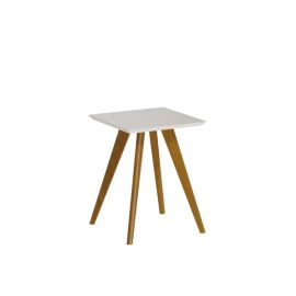 MESA LATERAL CLASICA CUADRADA COLOR BLANCO OPACO 61711